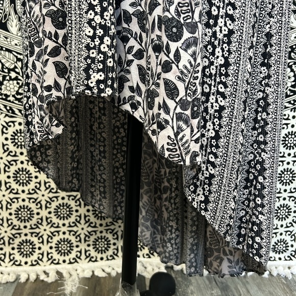 Alice + Olivia Black and White Rowley Maxi Dress high Low Tent Lightweight Sz.XS - Picture 9 of 16